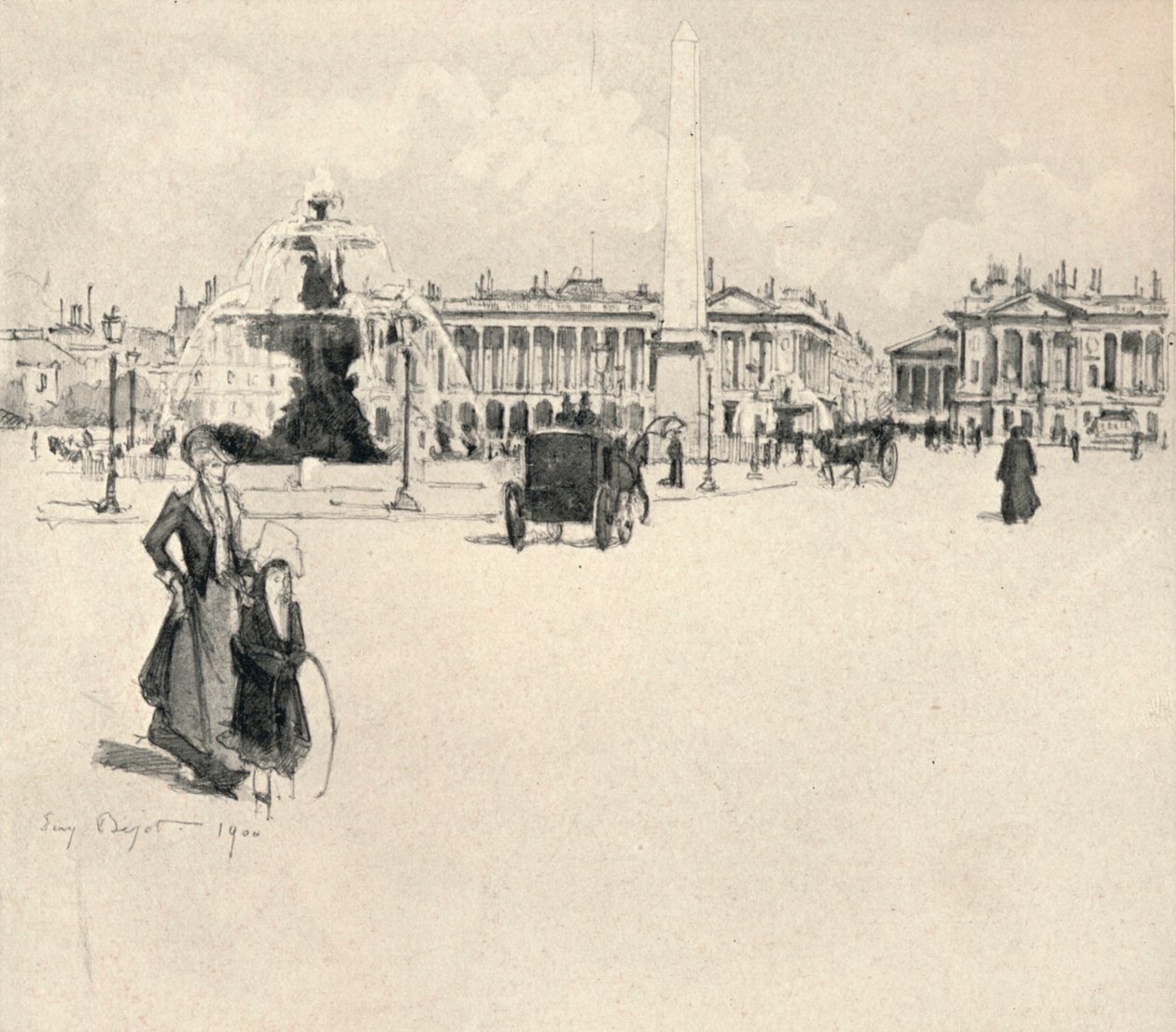 Place de la Concorde, 1915 af Eugene Bejot