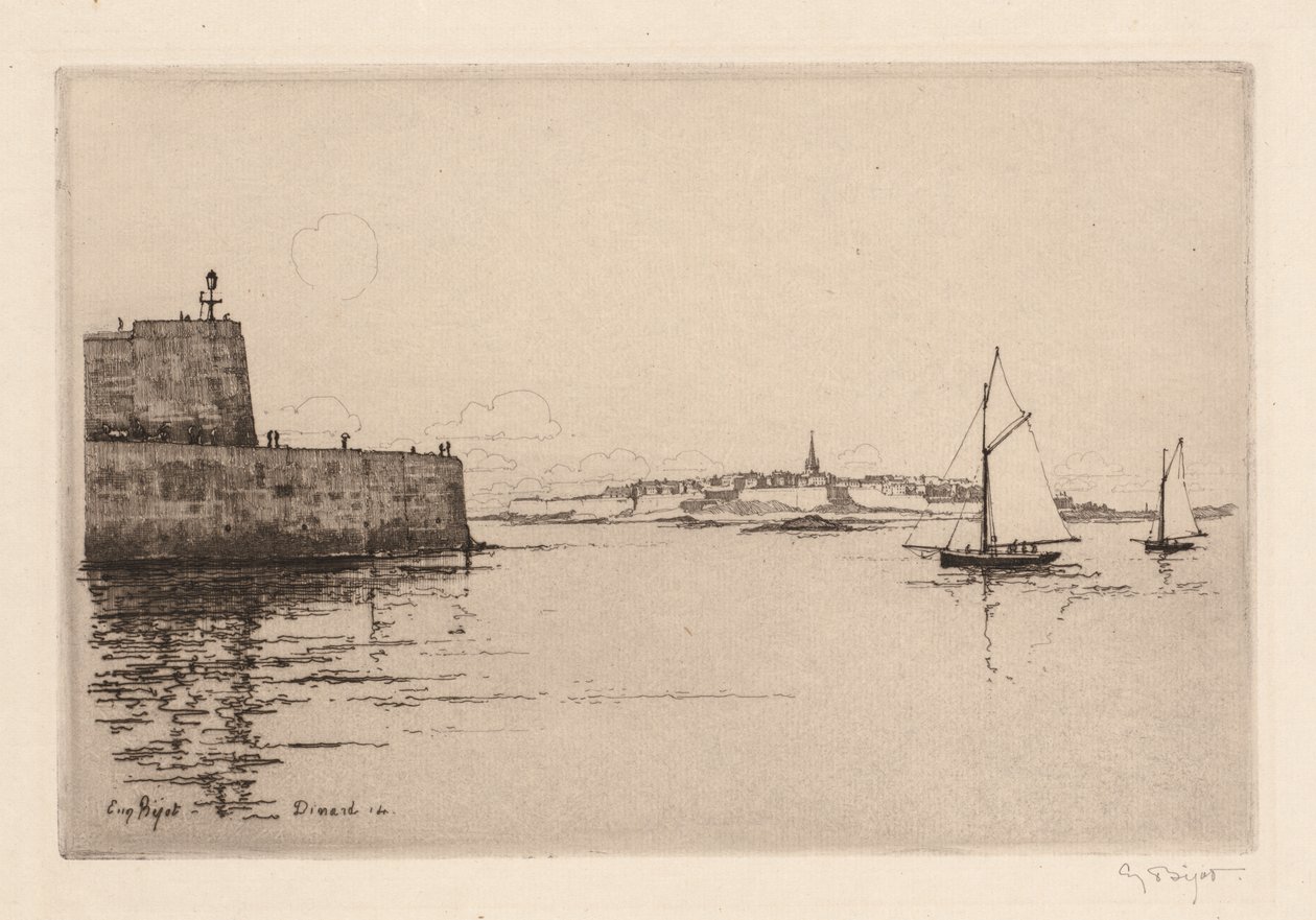 Saint-Malo Vue de Dinard (Saint-Malo vu de Dinard) af Eugene Bejot