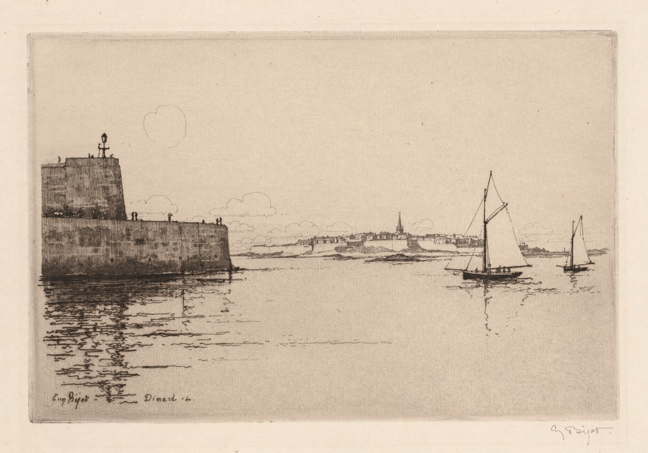 Saint-Malo Vue de Dinard (Saint-Malo vu de Dinard) af Eugene Bejot