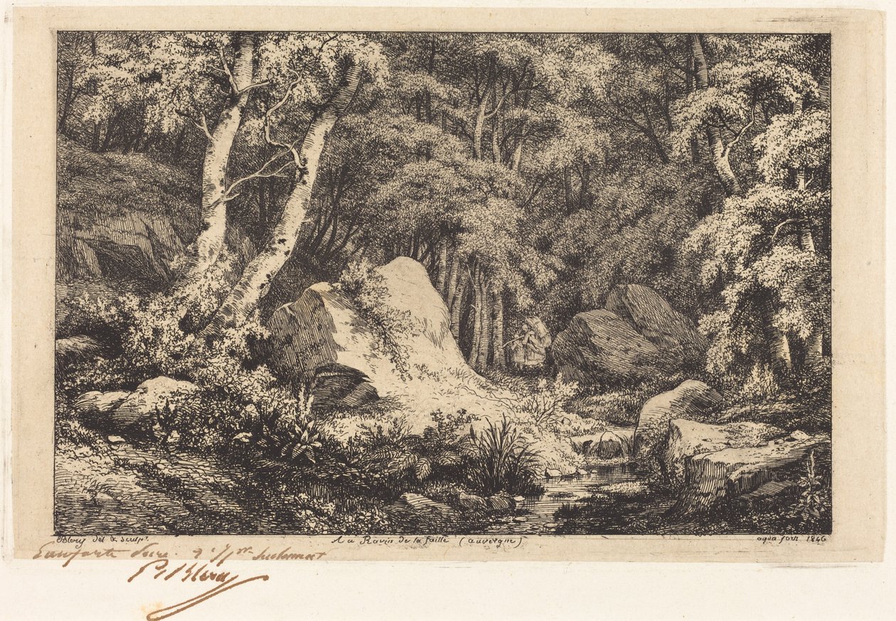 Ved forkastningens kløft, Auvergne af Eugene Bléry