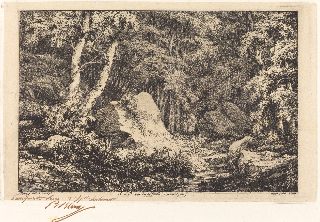 Ved forkastningens kløft, Auvergne (Kløften ved Auvergne) af Eugene Bléry