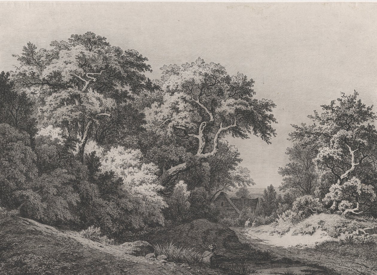 The Edge of the Woods, nær Rambouillet, 1860. af Eugene Bléry