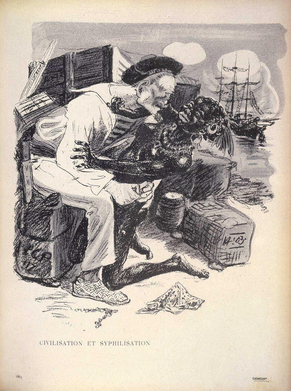 Civilization and Syphilization, s. 1863 indgraveret af Grandjouan fra LAssiette Au Beurre, pub. 10de Jan. 1903 af Eugene Cadel