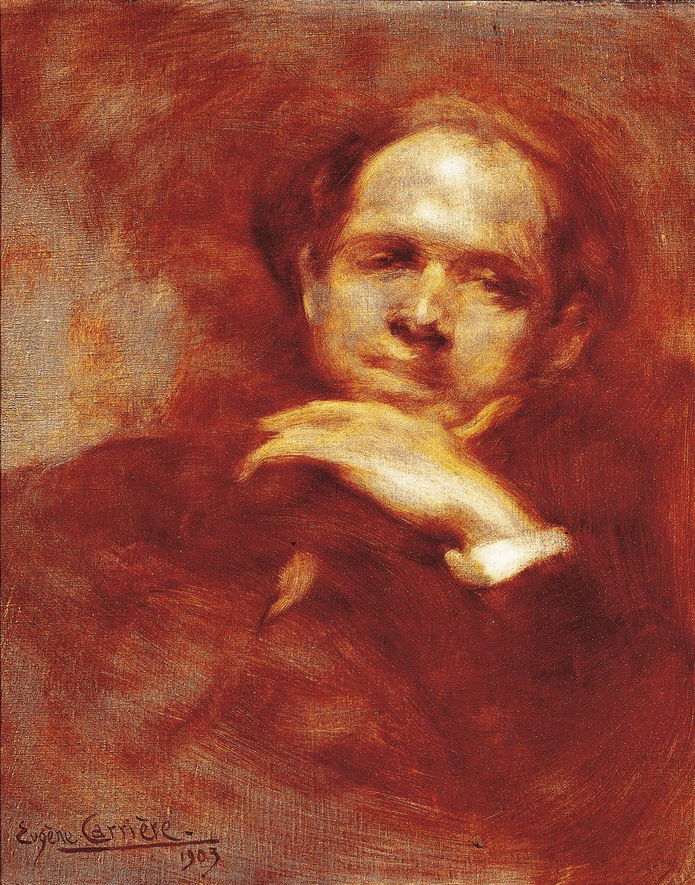 Portræt af Pau Casals, cellist, dirigent og spansk komponist (1876-1973) 1903 (olie på lærred) af Eugène Carrière