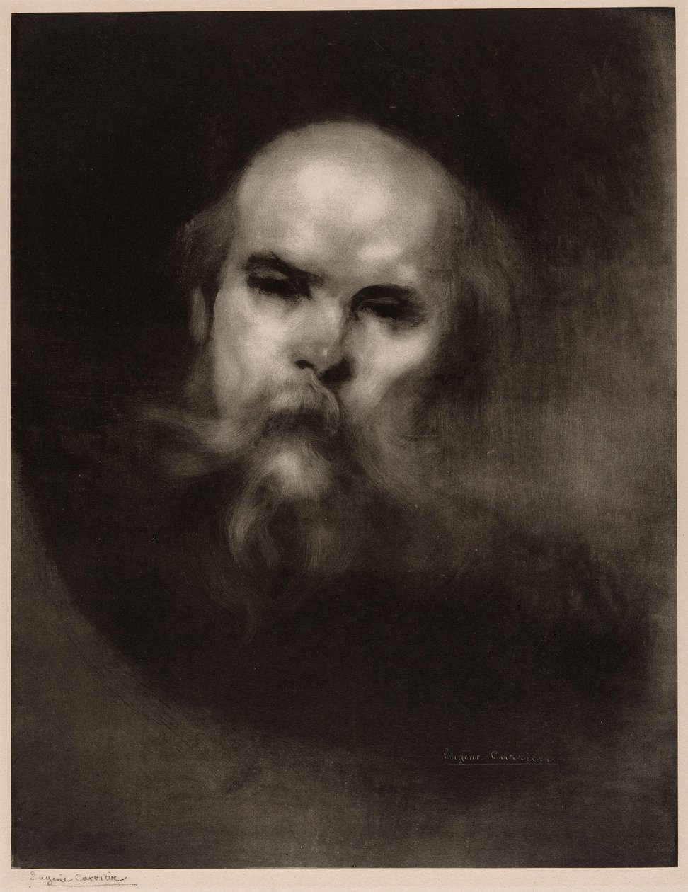 Portræt af Paul Verlaine af Eugène Carrière