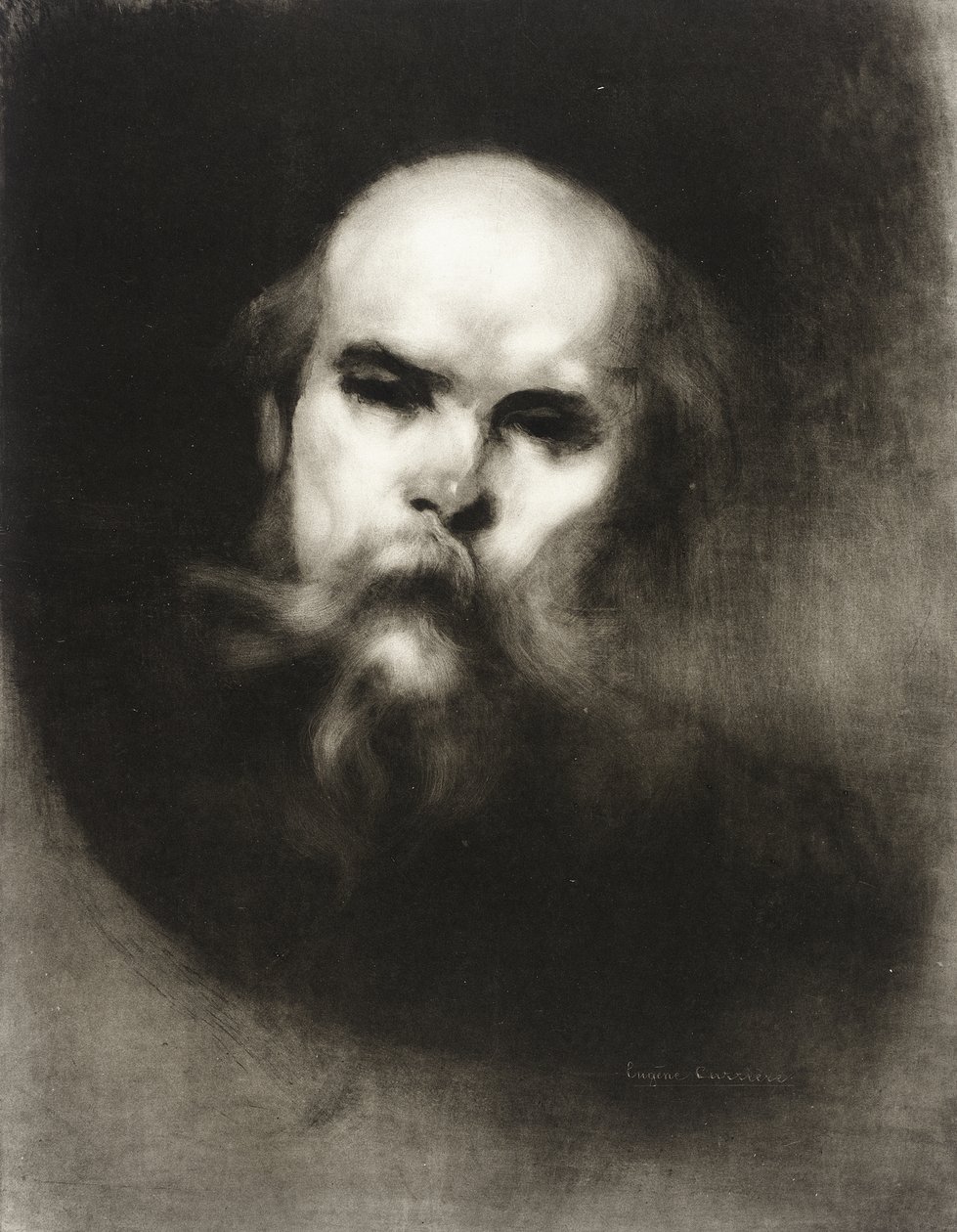 Portræt af Paul Verlaine af Eugène Carrière