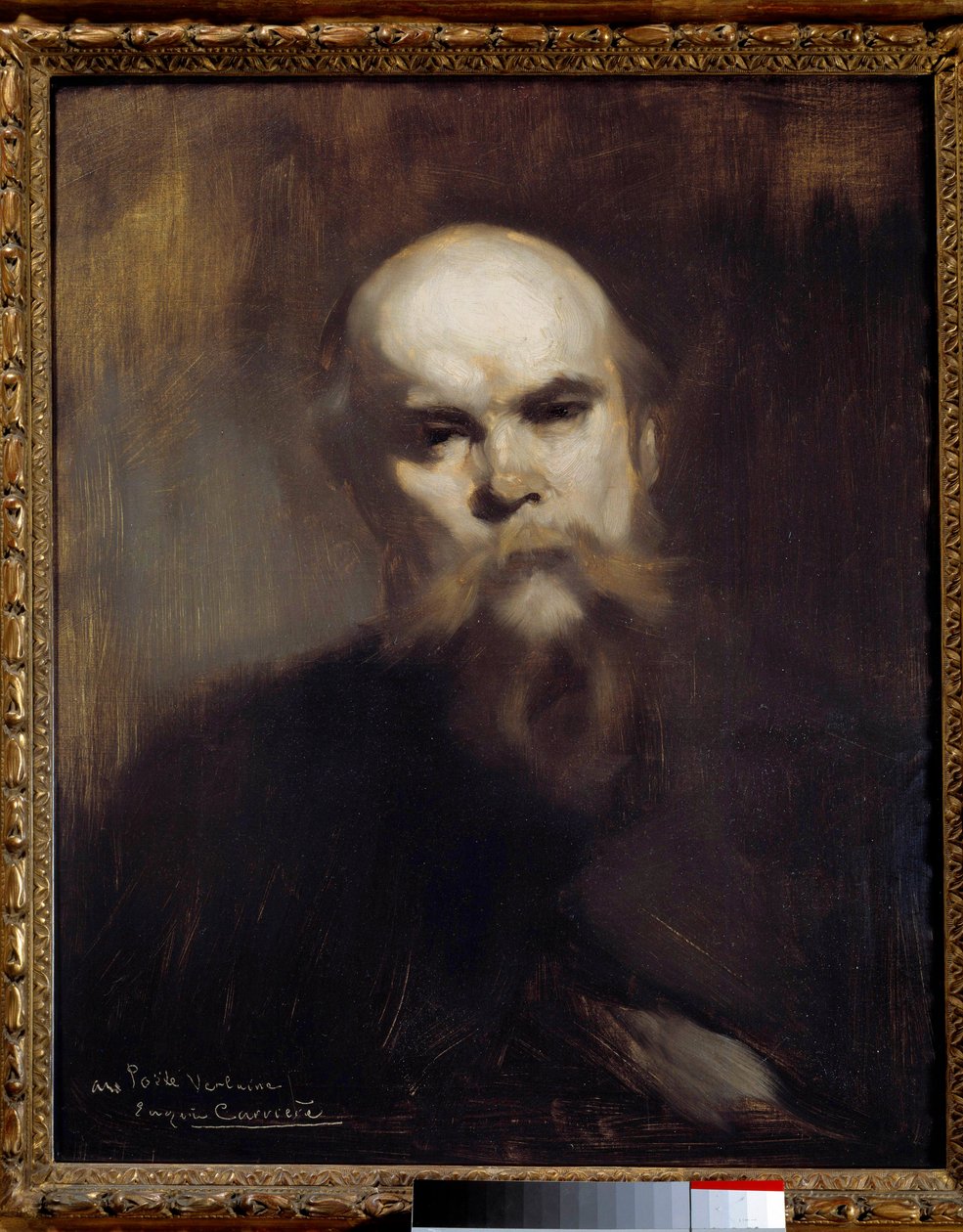 Portræt af den franske digter Paul Verlaine (1844-1896) Maleri af Eugene Carriere (1849-1906) 1891 Søn. 0,61 x 0,51 m. Paris, Musee d
