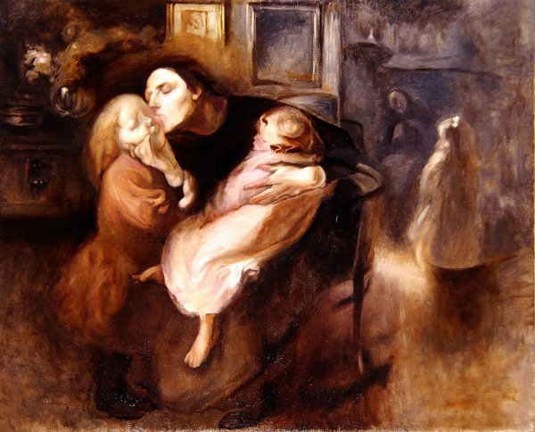 Study for Maternity (olie på lærred) af Eugène Carrière