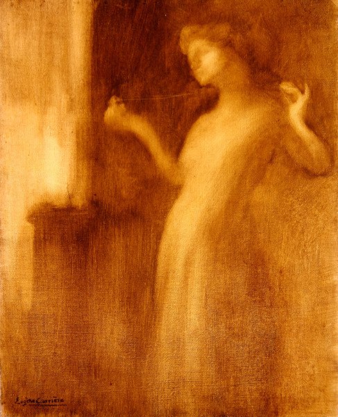 The Spinster, eller The Broken Necklace (olie på lærred) af Eugène Carrière