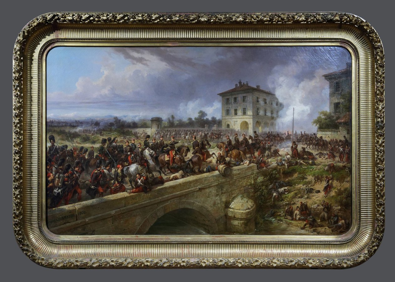 Den kejserlige garde ved Pont de Magenta, 4. juni 1859 af Eugene Charpentier