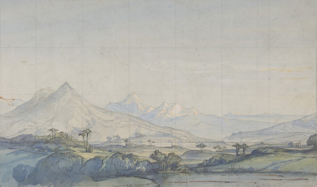 Design til en scene i Opéraen, Paris, 1828-90. af Eugene Ciceri