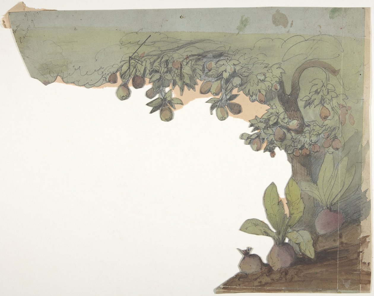 Design til en scene i Opéraen, Paris, 1830-90. af Eugene Ciceri