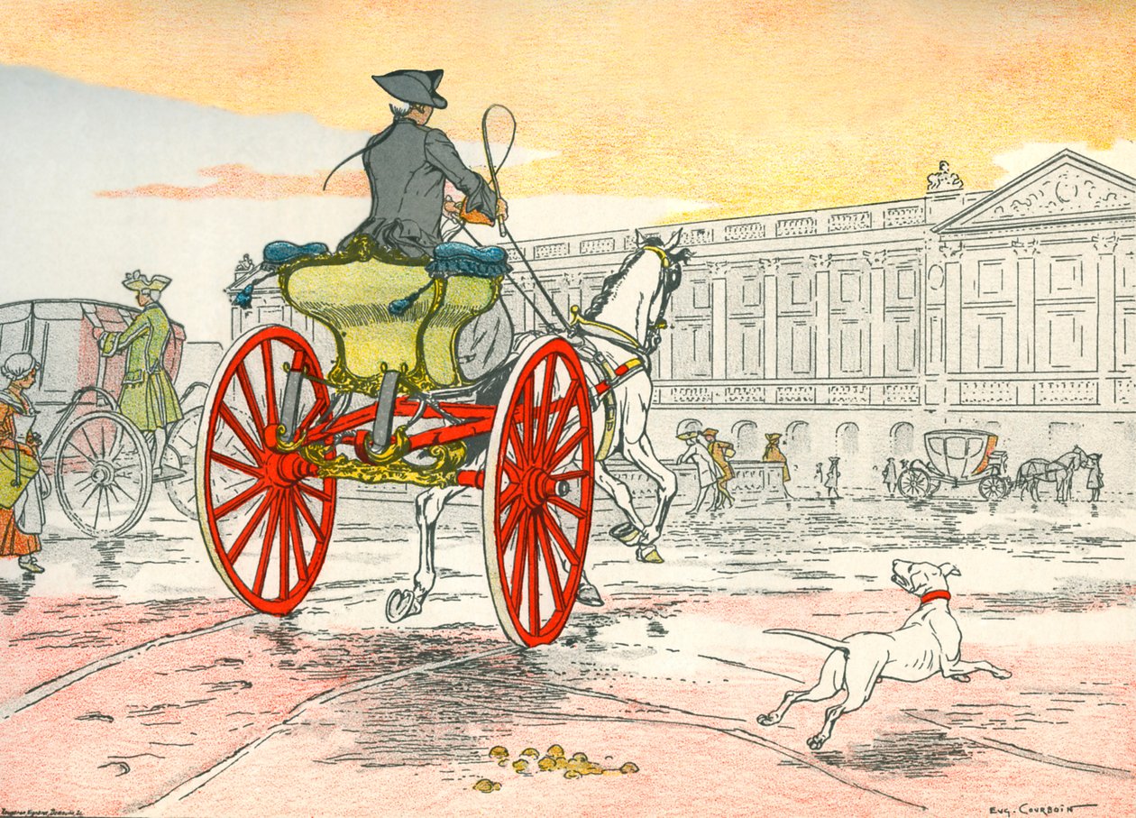 En-hest shay under Ludvig XV