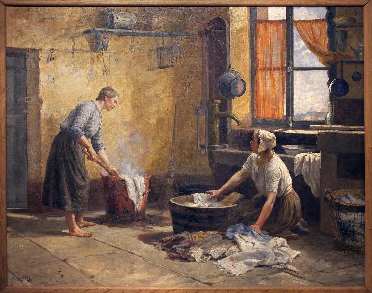 Lavendel. Maleri af Eugene Damaskus (1844-1899), olie på lærred af Eugene Damas