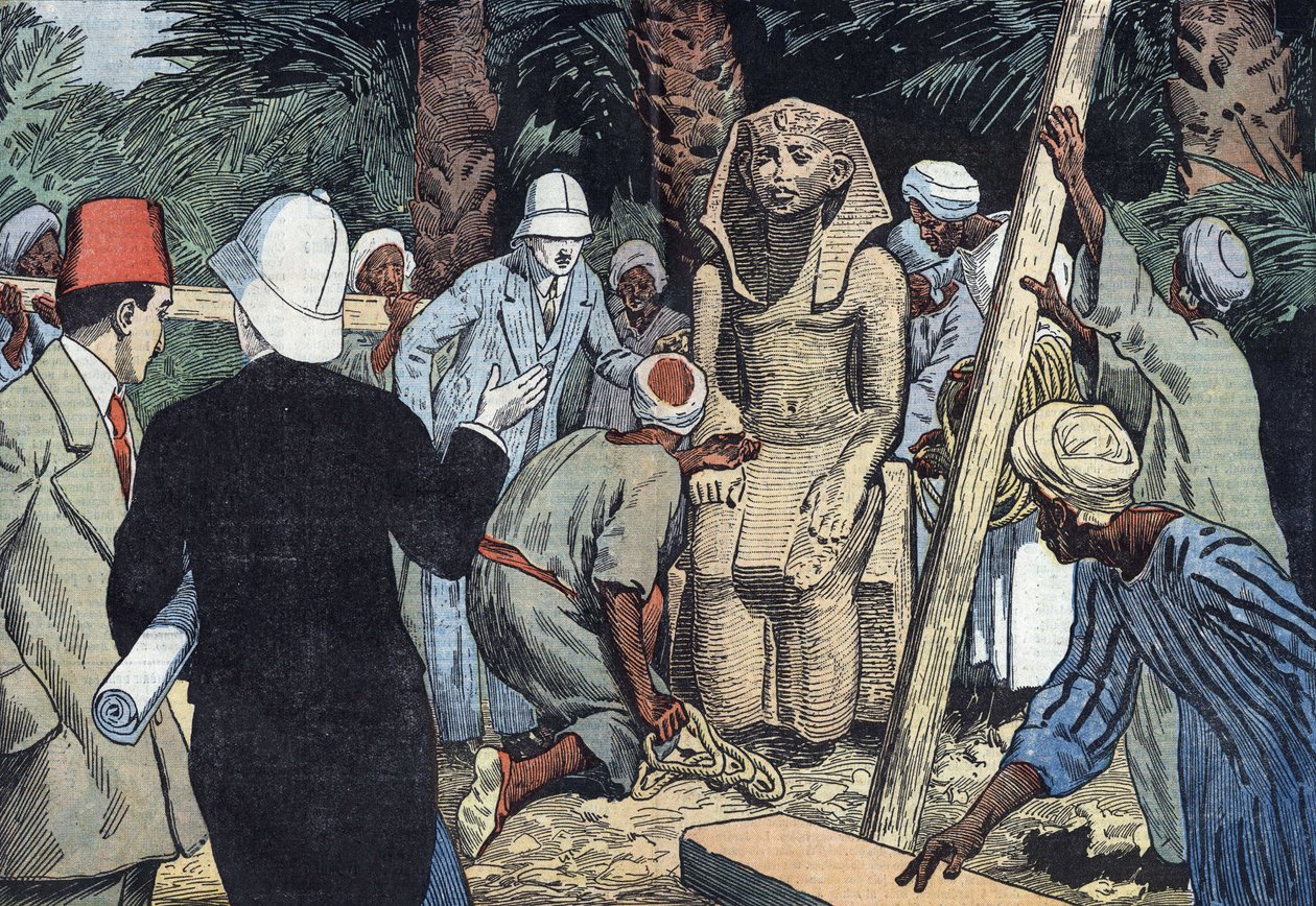 Fundet fra statuen af Sesostris III i 1862 af Eugene Damblans
