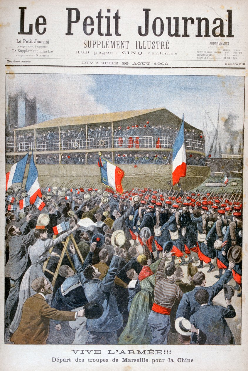 Franske tropper på vej til Kina, 1900 af Eugene Damblans
