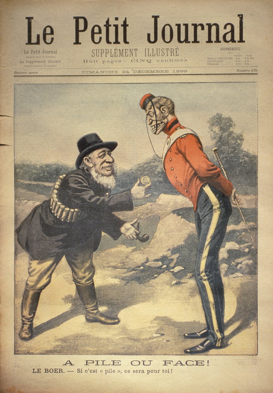 Hoveder eller haler! The Boer:- Hvis dens hale er noget for dig!, forside af Le Petit Journal, 24. december 1899 af Eugene Damblans