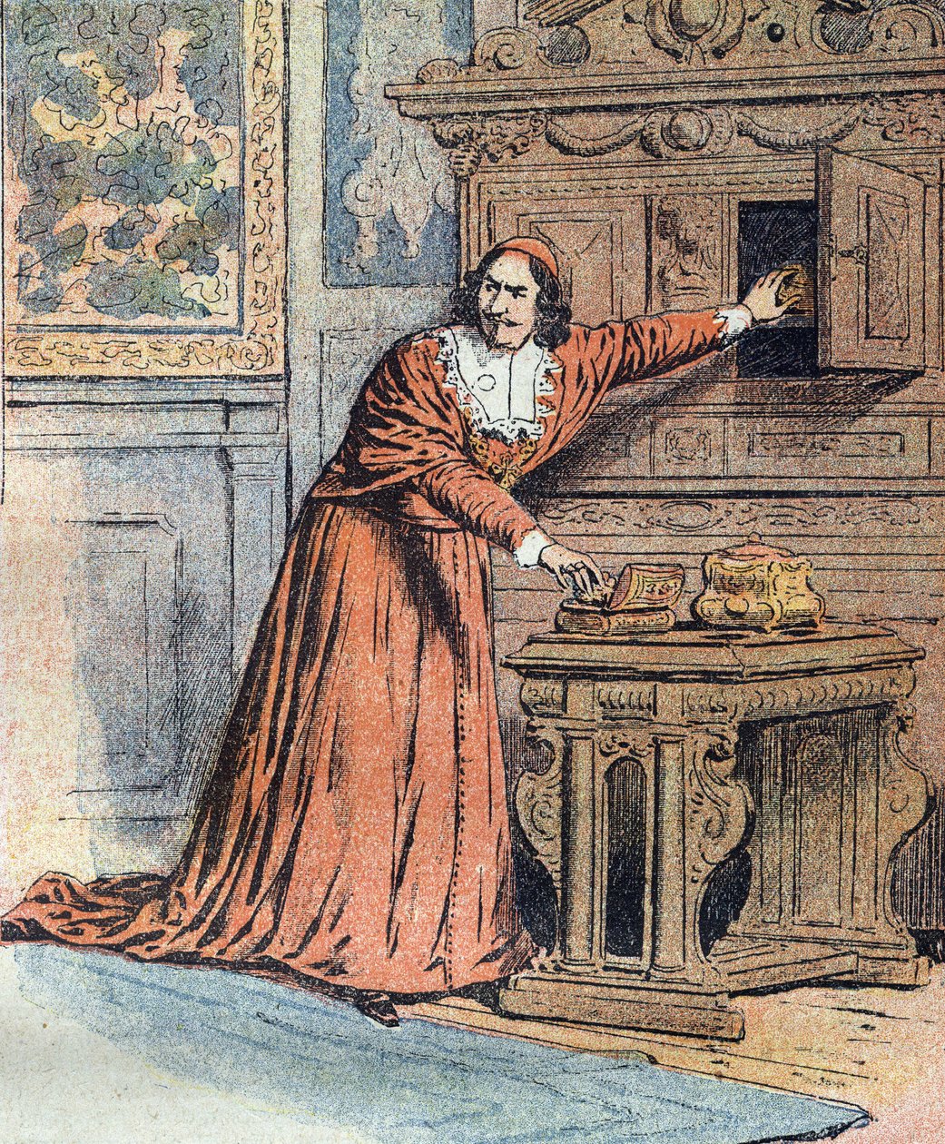 Illustration til "Vint ans apres" (Tyve år efter) af Eugene Damblans