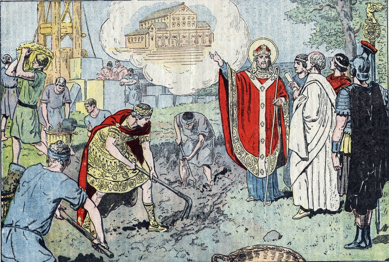Den romerske kejser Konstantin I (272-337) besluttede efter sin dåb af pave Sankt Sylvester at bygge den hellige frelsers basilika i Lateran (i dag Sankt Johannes af Laterano, San Giovanni in Laterano), som blev indviet i 324, og tog tolv kurv af Eugene Damblans