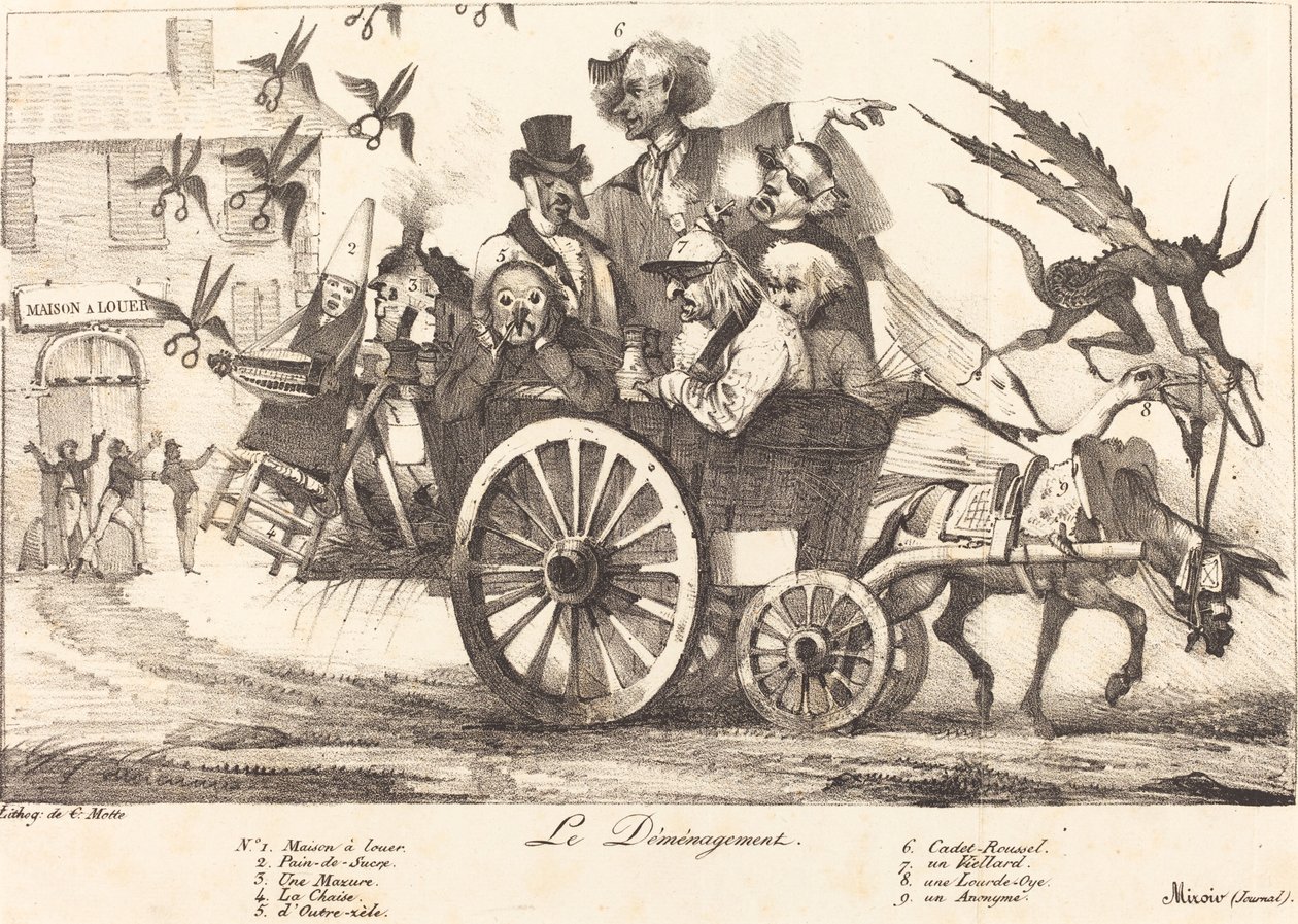 Afskaffelsen af ​​censur, ca. 1821. Skaber: Eugene Delacroix, Charles Etienne Pierre Motte. af Eugene Delacroix, Charles Etienne Pierre Motte