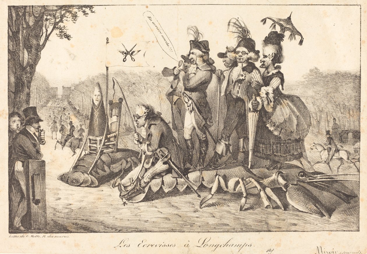Krebs ved Longchamps, 1822. Skabere: Eugene Delacroix, Charles Etienne Pierre Motte. af Eugene Delacroix, Charles Etienne Pierre Motte