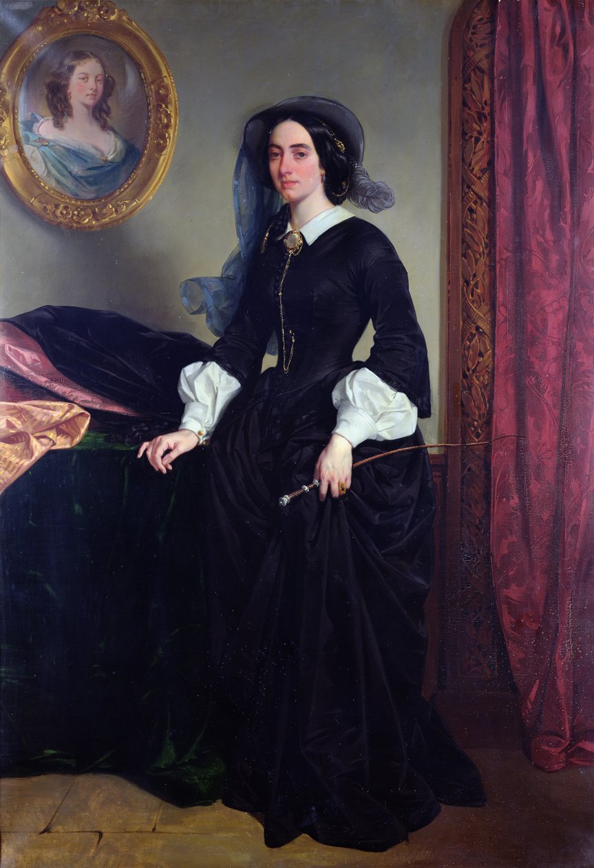 Portræt af Marie Deveria, 1856 af Eugene Deveria
