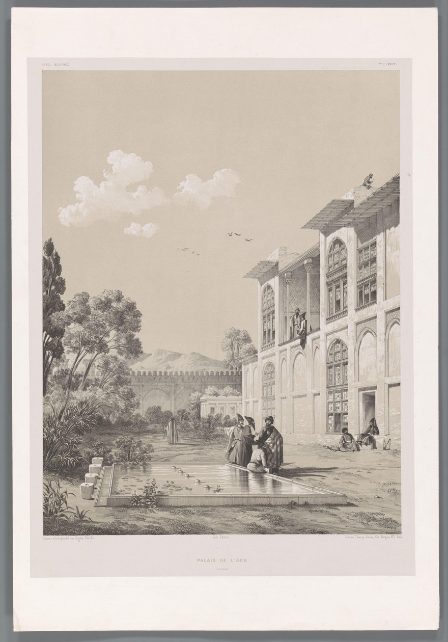 View in the Garden of the Arg af Karim Khan Palais de l