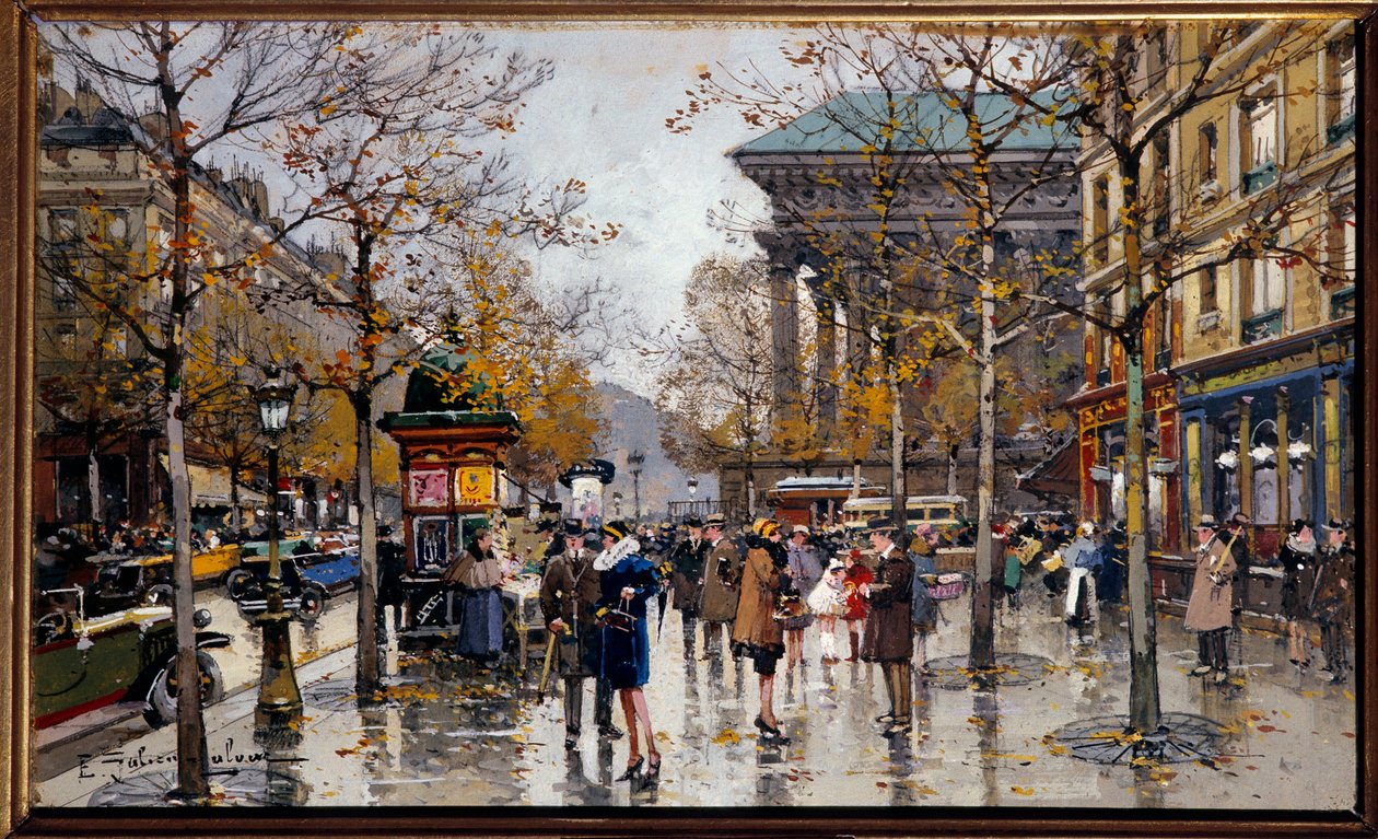 Udsigt over boulevard des Italians i Paris Maleri af Eugene Galien Leloue (Galien-Leloue) (1854-1941) Cholet fra det 20. århundrede, Musee des Beaux Arts af Eugene Galien Laloue