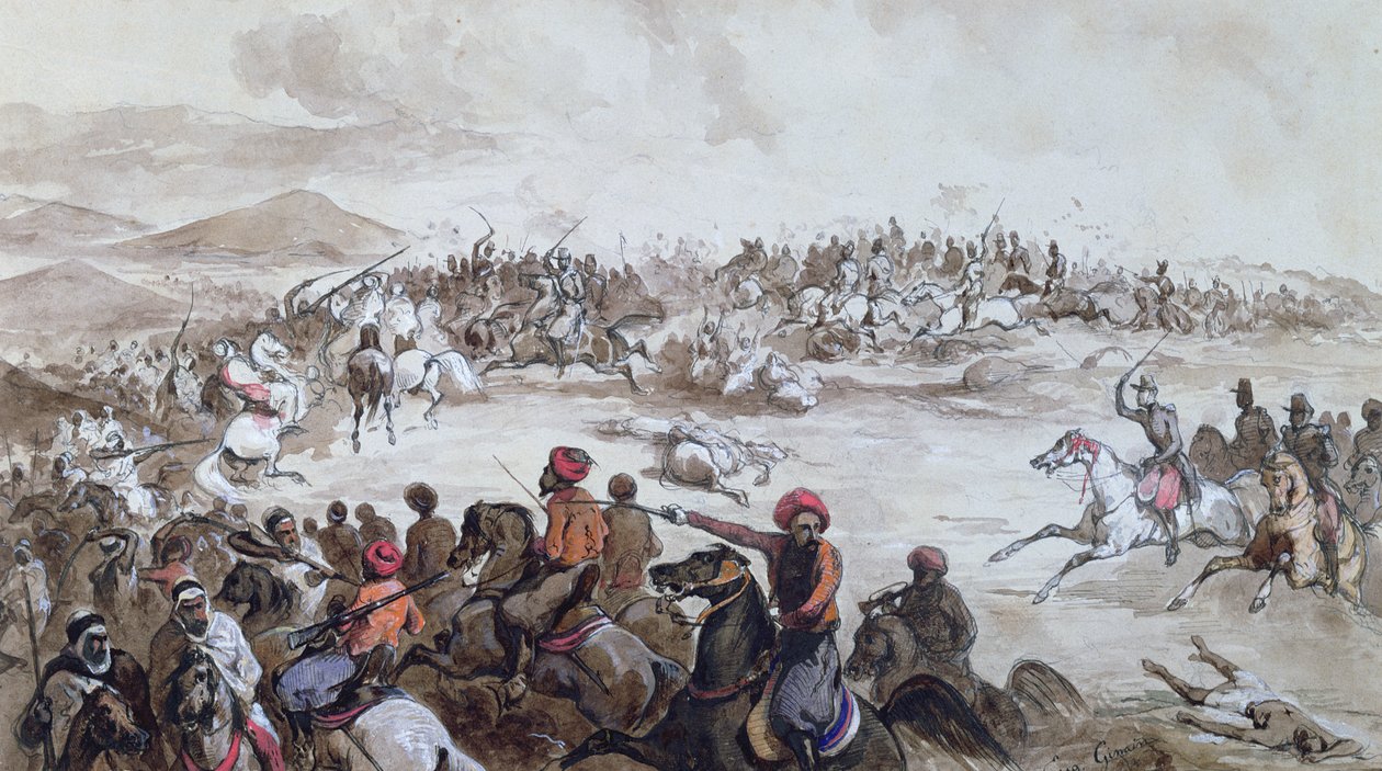 Tilfangetagelse af Abd el-Kader-stammen (1808-83) af Henri d