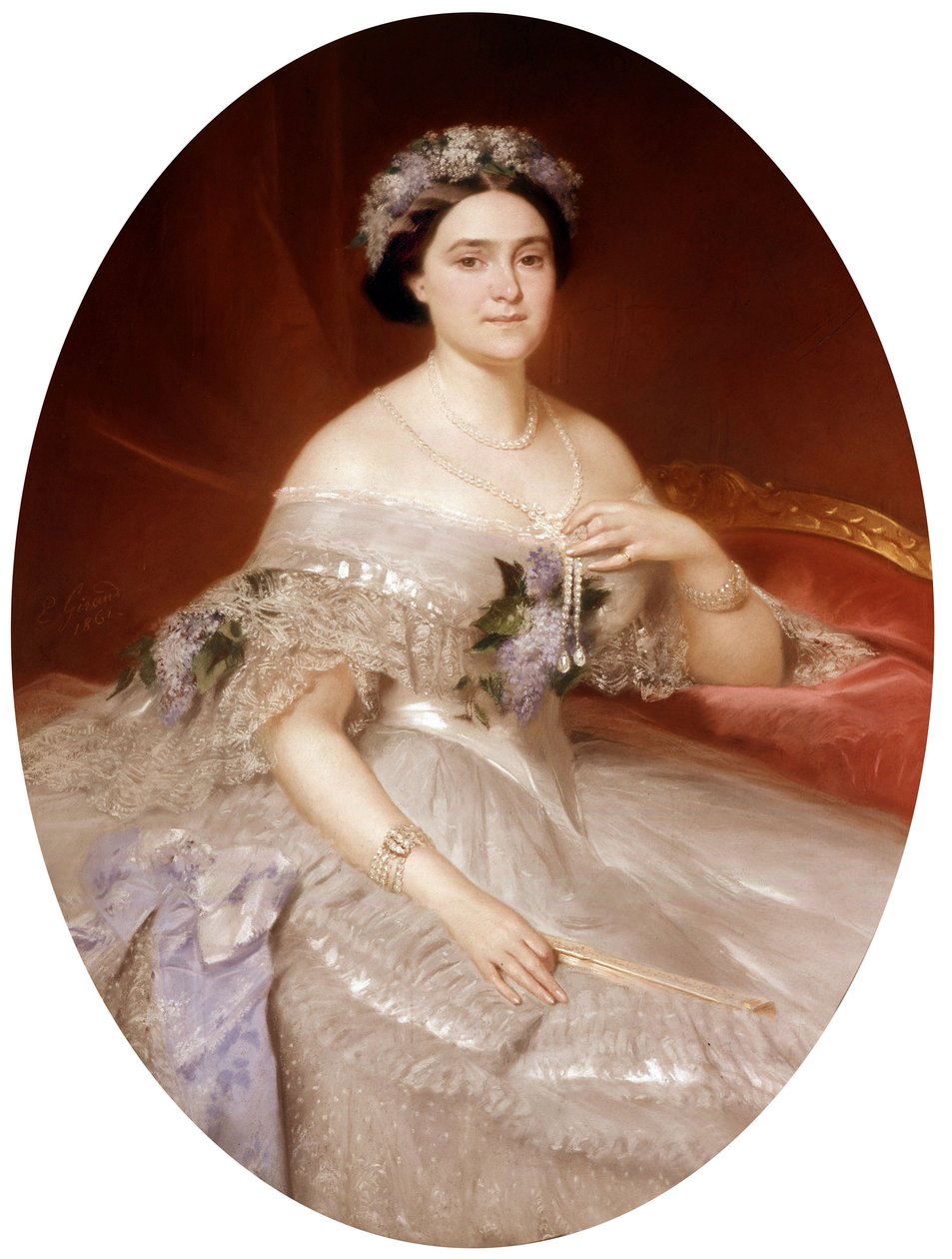 Portræt af Mathilde Bonaparte af Eugene Giraud