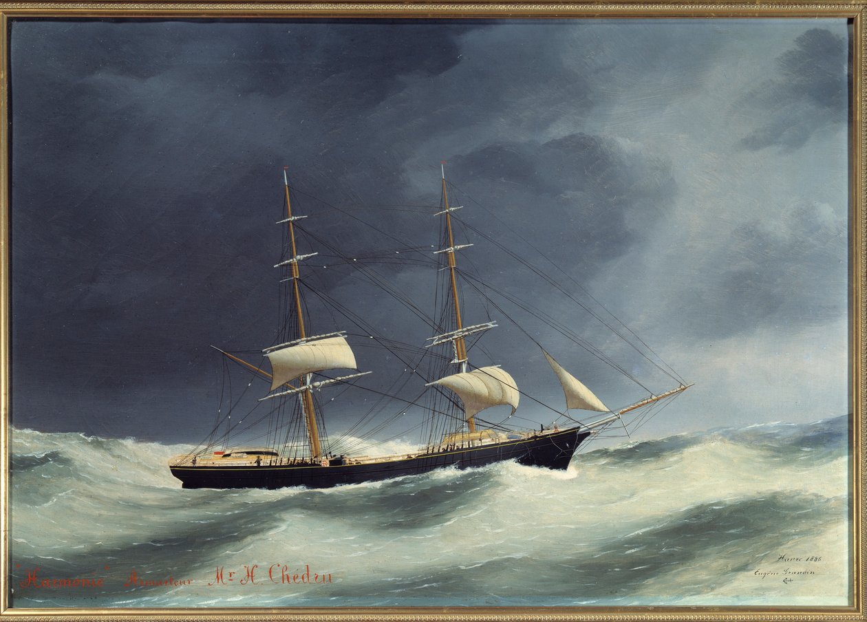 Murstens harmoni. Maleri af Eugene Margueritte-Grandin dit Eugene Grandin (1833-1916) af Eugene Grandin