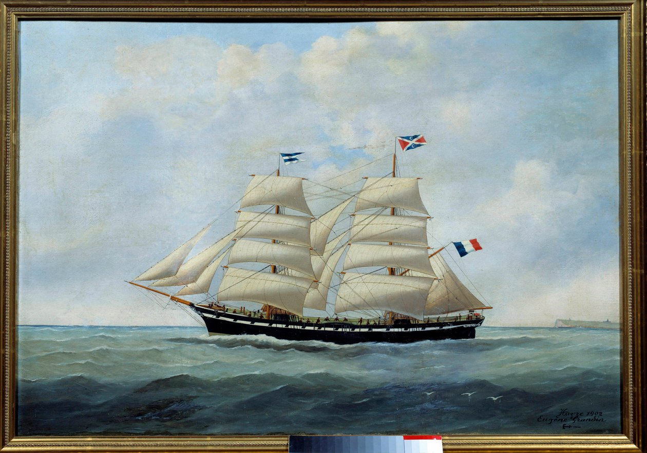Le mursten Union (til torskefiskeri) Maleri af Eugene Margueritte-Grandin dit Eugene Grandin (1833-1916) 1904 søn. 0,57x0,81 m Fecamp, musee des Terres Neuvas - Briggen Union. (torskefiskeri) Maleri af Eugene Grandin (1833-1916) af Eugene Grandin