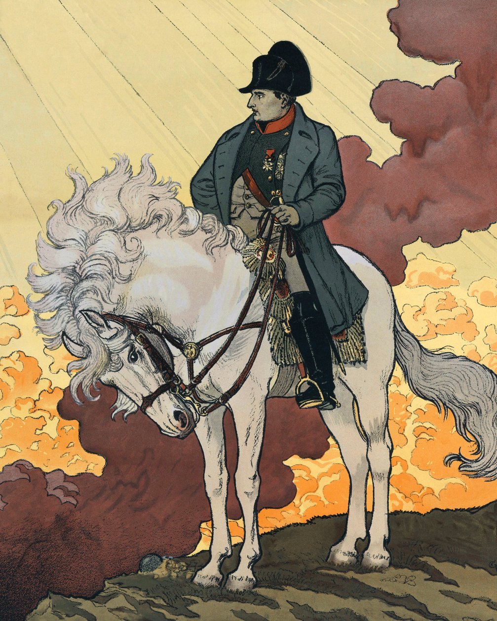 Et nyt liv af Napoleon I Bonaparte (1769-1821). 1894 Litografi af Eugene Samuel GRASSET (1845-1917) udgivet i "" The Century Magazine "". Privat samling. af Eugene Grasset