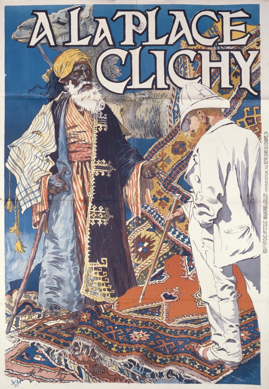 A la Place Clichy, ca. 1891 (farvelitografi på papir) af Eugene Grasset