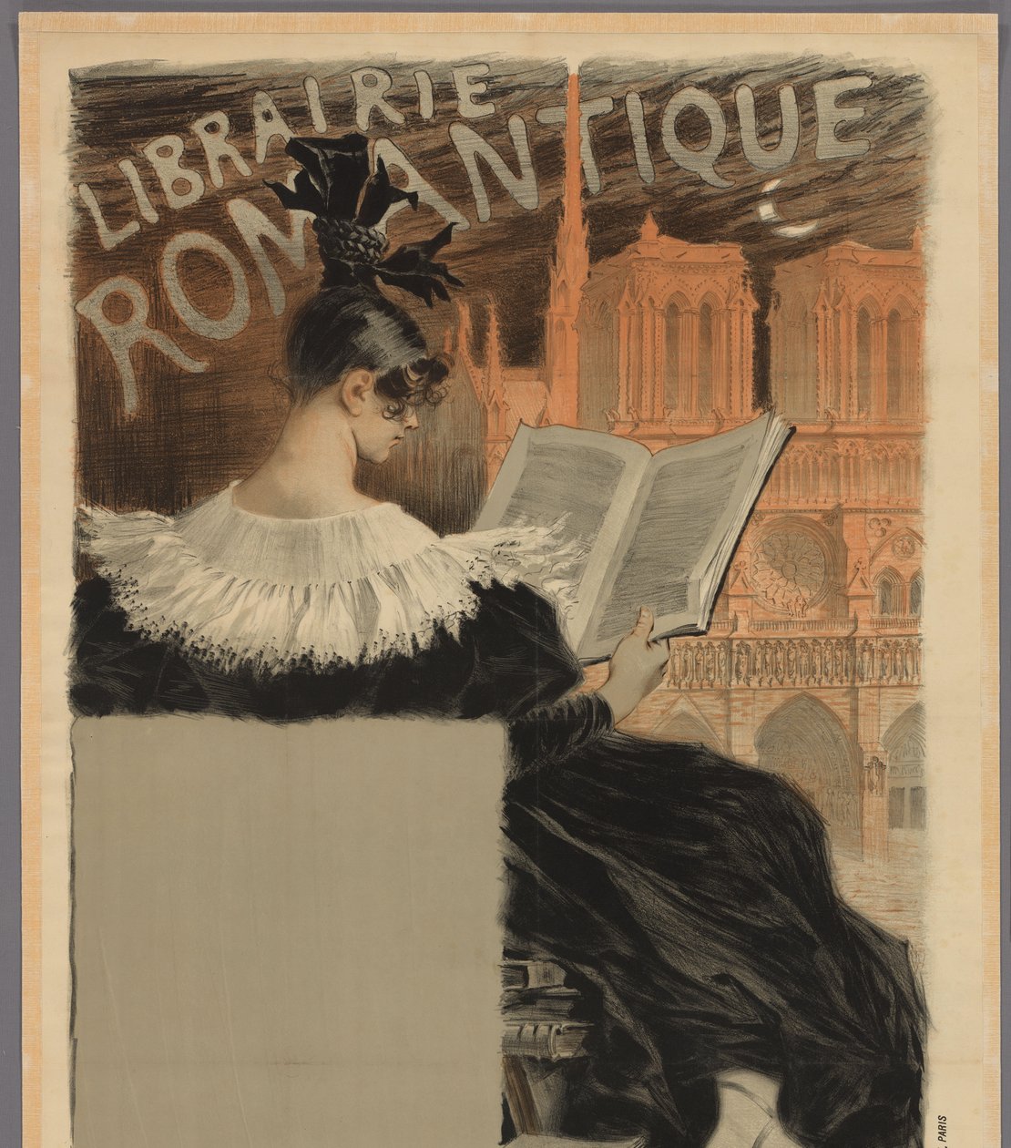Romantisk boghandel plakat Romantisk boghandel (titel på objekt) af Eugene Grasset