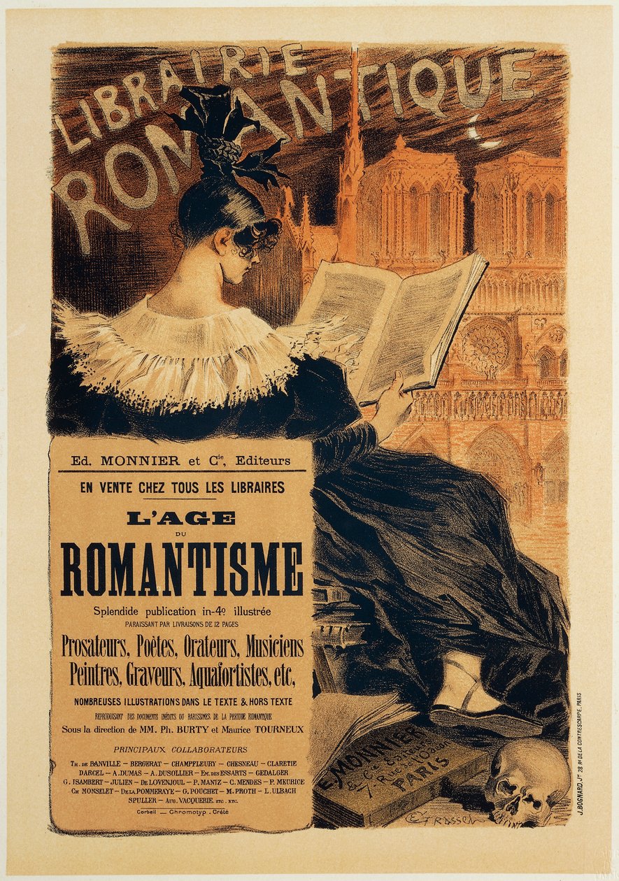 Romantisk boghandler, plakat af Eugene Samuel Grasset af Eugene Grasset