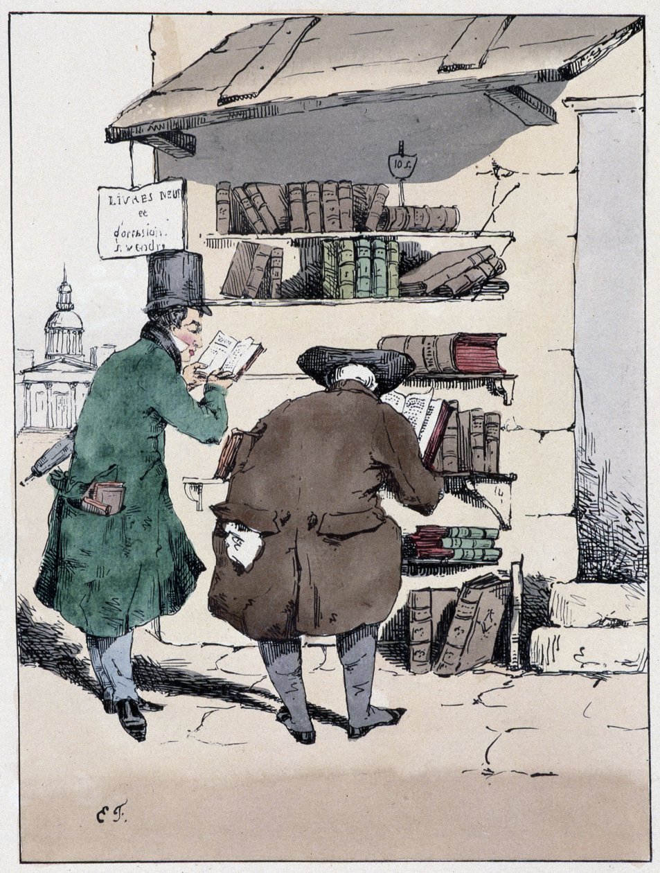 Boghandel, rue de Sandstone i Latinerkvarteret - i ""Souvenirs d