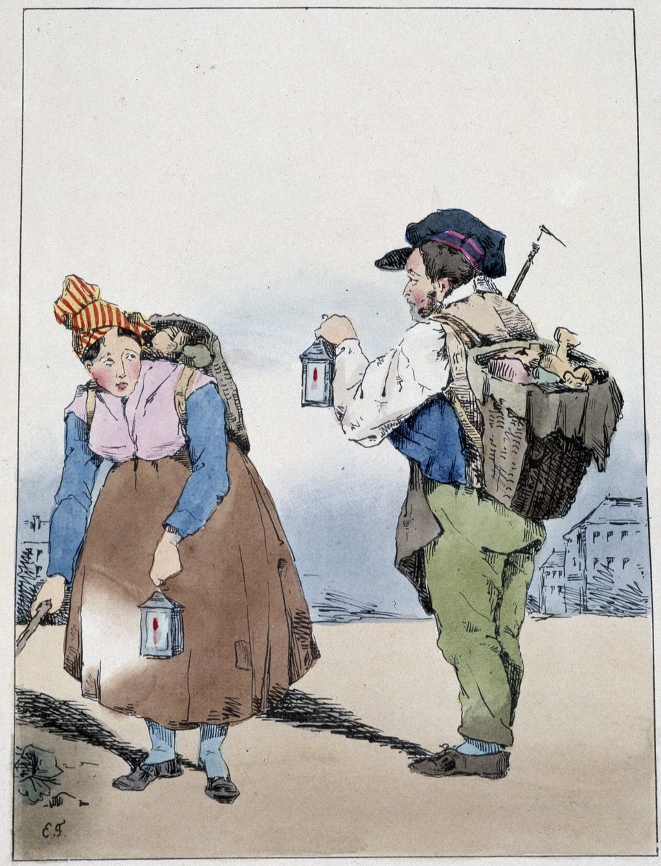 Lanterneholder, rue Mouffetard - i "" Souvenirs d