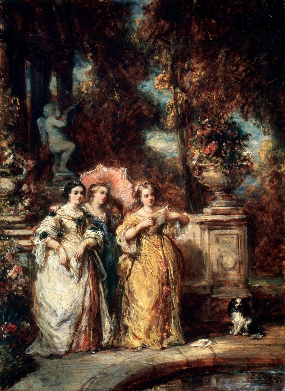En spadseretur, 1852. af Eugene Isabey