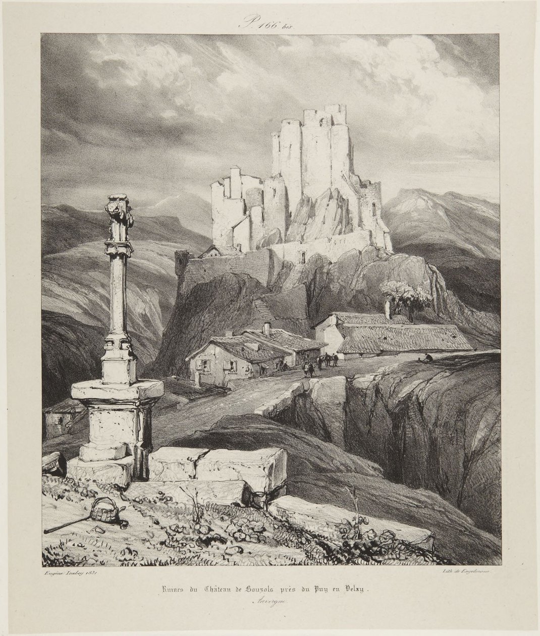 Château de Bouzals af Eugene Isabey