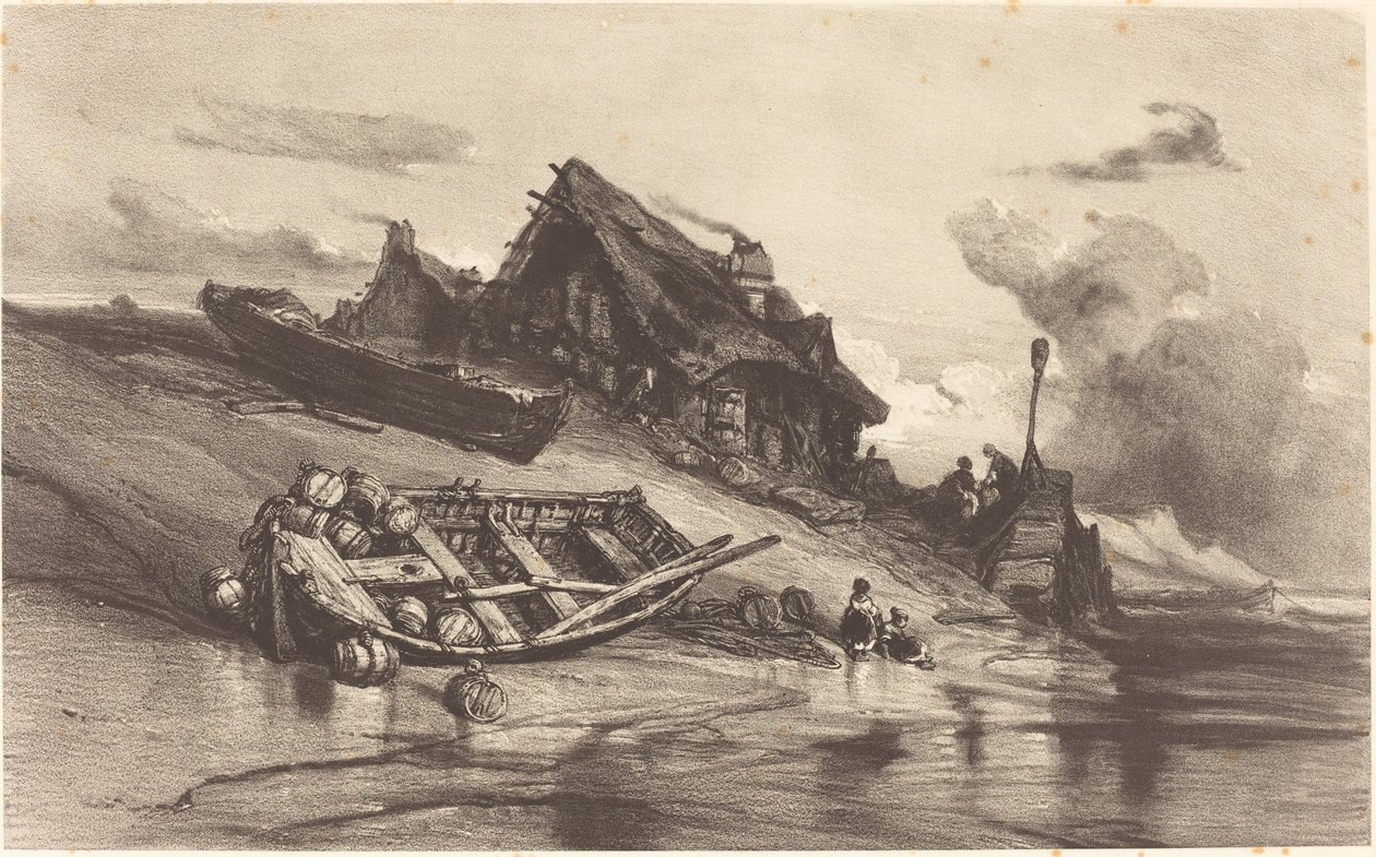 Fiskerhuse af Eugene Isabey