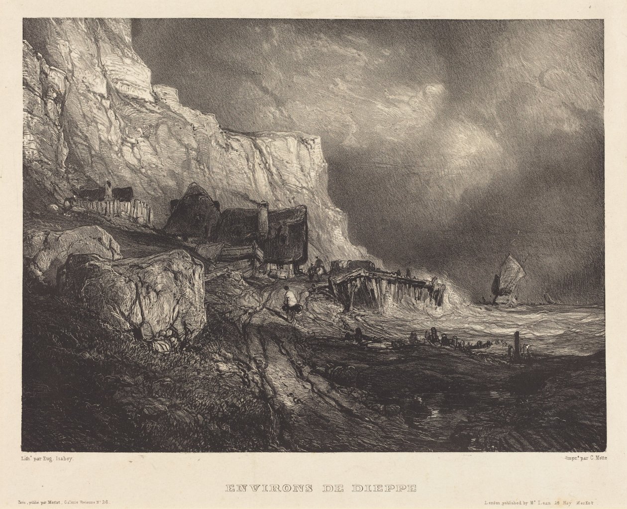 Omegnen ved Dieppe af Eugene Isabey