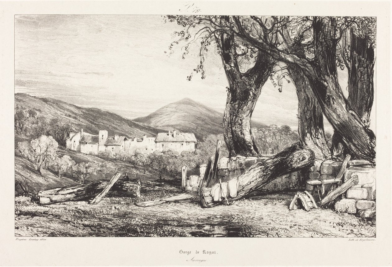Gorge de Royat, Auvergne af Eugene Isabey