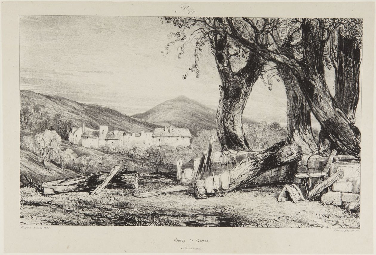 Gorge de Royat, Auvergne af Eugene Isabey