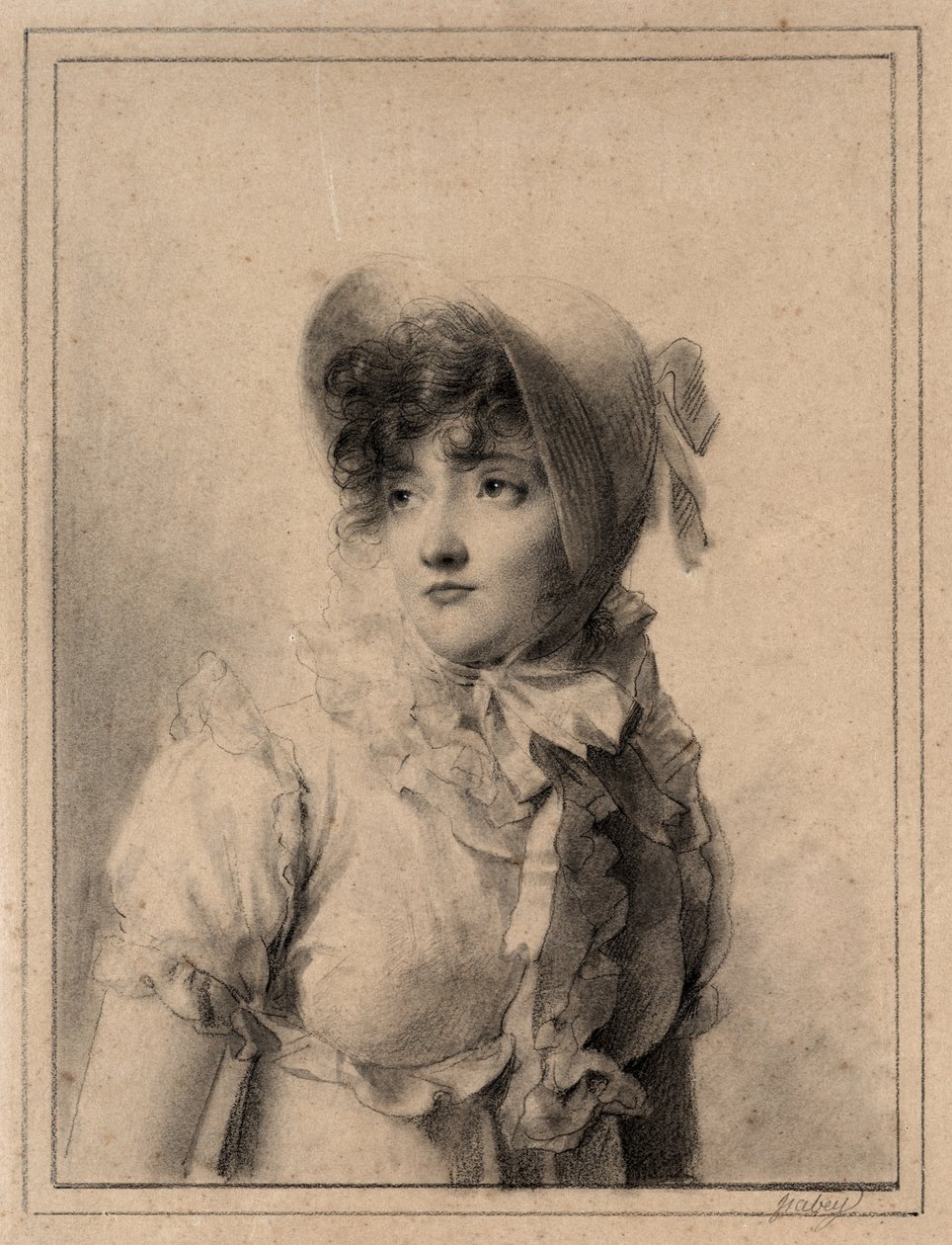 Portræt af Comtesse Starjinska, 1800-tallet. af Eugene Isabey