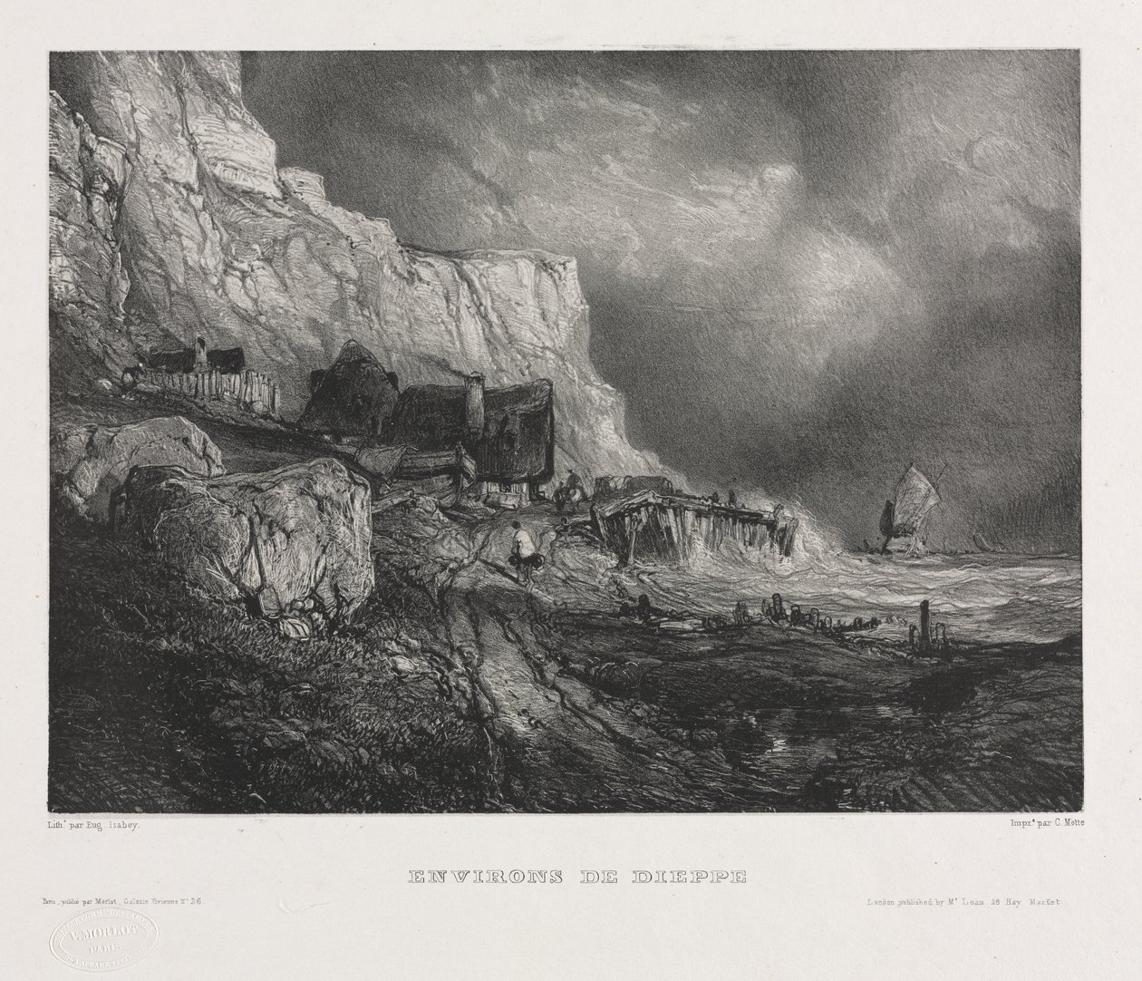 Six Marines: Environs of Dieppe af Eugene Isabey
