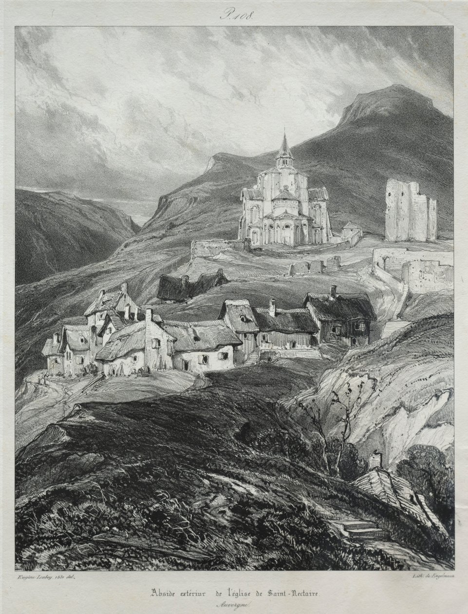 Maleriske og romantiske rejser i det gamle Frankrig, Auvergne..., 1831. af Eugene Isabey