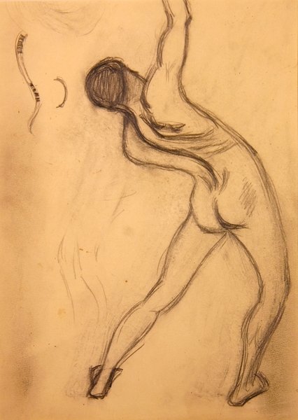 Tegning til skubbevægte af Eugène Jansson