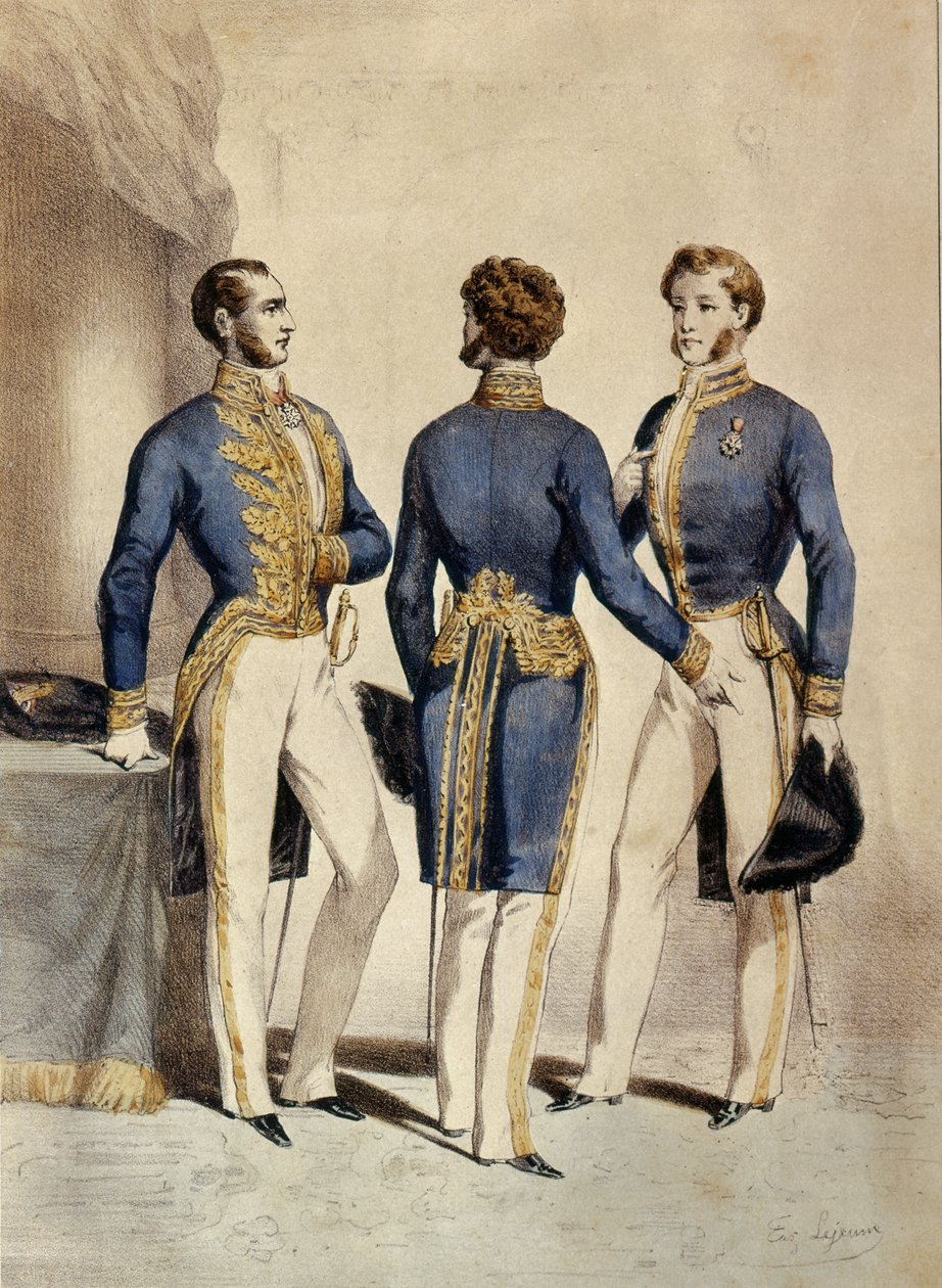 Statsrådet, uniformer for vicepræsidenten, rådgiveren og begæringsmesteren, 1853 af Eugene Joseph Lejeune