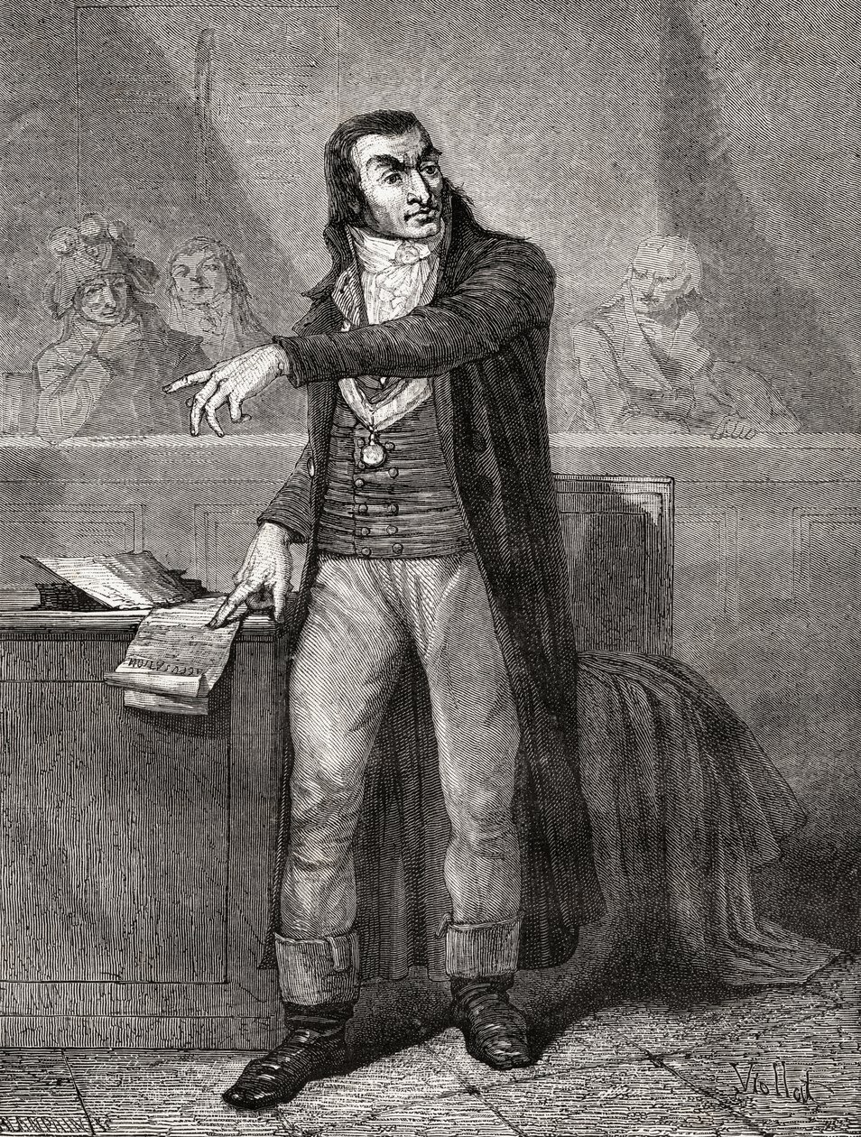 Antoine Quentin Fouquier-Tinville (1746-95), graveret af Blanpain af Eugene Joseph Viollat